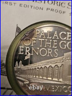 Palace of Governors New Mexico 1972 Solid Sterling Silver Medal