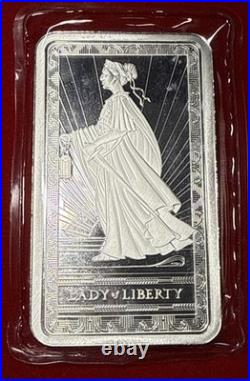 Pamp Suisse 10 Oz 999.0 Solid Silver Bar LADY of LIBERTY Limited Edition New