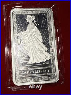 Pamp Suisse 10 Oz 999.0 Solid Silver Bar LADY of LIBERTY Limited Edition New