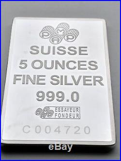 Pamp Suisse 5 Oz. 999 Solid Silver Bar