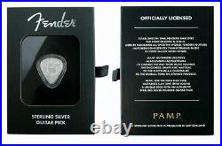 Pamp Suisse Fender Guitar Pick 925 Solid Silver Collector Piece Uk Seller Lot A