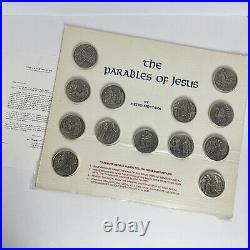 Parables of Jesus Solid Sterling Silver Set of 13 Medals 54 Troy Ounces