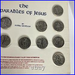 Parables of Jesus Solid Sterling Silver Set of 13 Medals 54 Troy Ounces