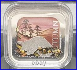 Perth Mint 1oz Silver Proof Square Coin 2013 Australian Seasons AUTUMN Box Set
