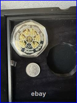 Platinum Jublee Solid Silver 5oz Masterpiece Limited Edition £50.999 Coin