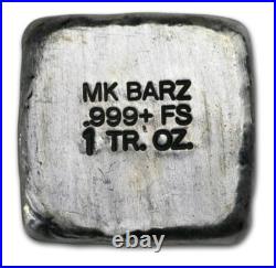 Poured 1 oz. 999 silver square hi relief antiqued skull & crossbones MKBarz Poured 1 oz. 999 silver square hi relief antiqued skull & crossbones MKBarz