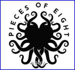 Poured 1 oz. 999 silver square hi relief antiqued skull & crossbones MKBarz