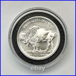 Pure. 999 Solid Silver Indian Head Bullion Round (High Relief)