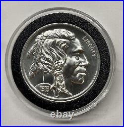 Pure. 999 Solid Silver Indian Head Bullion Round (High Relief)