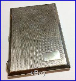 Quality Heavy Antique Solid Silver Art Deco Cigarette Case Card Or Money Case