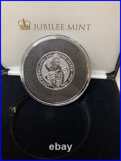 Queens Beast 2oz Solid silver £5 coin Set Of Ten in presentation box's
