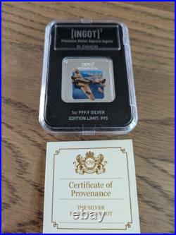 RAF Blenheim SILVER Square INGOT Lion & Unicorn 1oz 999.9 Silver (Limited 995) RAF Blenheim SILVER Square INGOT Lion & Unicorn 1oz 999.9 Silver (Limited 995)