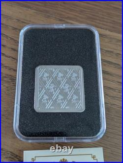 RAF Gladiator SILVER Square INGOT Lion & Unicorn 1oz 999.9 Silver (Limited 995)