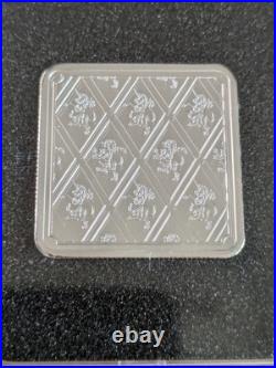 RAF Lancaster SILVER Square INGOT Lion & Unicorn 1oz 999.9 Silver (Limited 995)