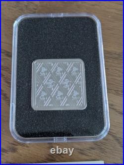 RAF Lancaster SILVER Square INGOT Lion & Unicorn 1oz 999.9 Silver (Limited 995)