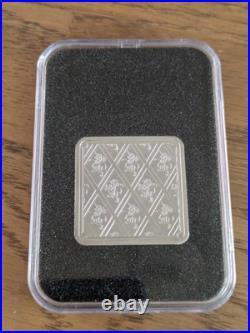 RAF Mosquito SILVER Square INGOT Lion & Unicorn 1oz 999.9 Silver (Limited 995)