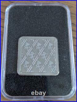 RAF Swordfish SILVER Square INGOT Lion & Unicorn 1oz 999.9 Silver (Limited 995)