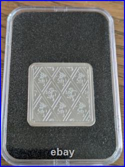RAF Typhoon SILVER Square INGOT Lion & Unicorn 1oz 999.9 Silver (Limited 995)
