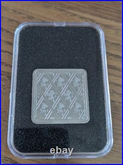 RAF Wellington SILVER Square INGOT Lion & Unicorn 1oz 999.9 Silver (Limited 995)
