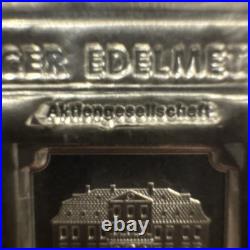 RARE! 100 gram Silver Bar Geiger Edelmetalle (Original Square Assay) Serial #