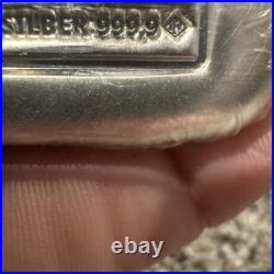 RARE! 100 gram Silver Bar Geiger Edelmetalle (Original Square Assay) Serial #