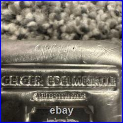 RARE! 100 gram Silver Bar Geiger Edelmetalle (Original Square Assay) Serial #