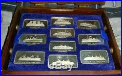 RARE 20 SOLID SILVER INGOTS GREAT LINERS SHIPS TITANIC TREASURE CHEST 3000 on