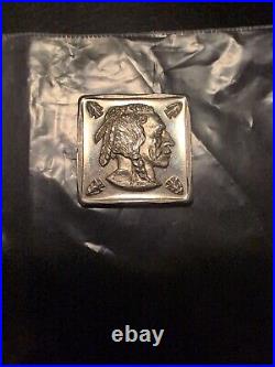 RARE COLLECTABLE INDIAN HEAD ARROW 1/4 OZ SQUARE SIVLER BAR. 999 fine silver