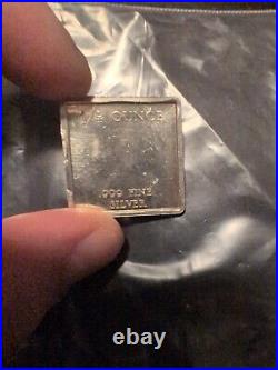 RARE COLLECTABLE INDIAN HEAD ARROW 1/4 OZ SQUARE SIVLER BAR. 999 fine silver