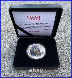 RARE Marvel Avengers Infinity War 2oz Solid. 999 silver coin NUMBER 200/999