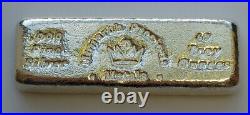 RARE Monarch Precious Metals 10 Troy Ounces 999 Pure Solid Silver Old Pour Bar