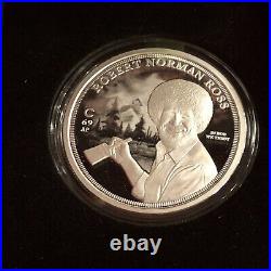 RARE The CHIVE Bob Ross ARTIST PROOF Solid Silver 1 OZ COIN SOLD OUT 69/100