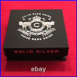 RARE The CHIVE Bob Ross ARTIST PROOF Solid Silver 1 OZ COIN SOLD OUT 69/100
