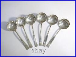 R. Wallace and Sons Cabot Sterling Silver Bullion Spoons Set of 6 ca. 1930