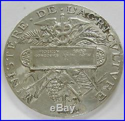 Rare 1892 French Solid Silver Medal H. PONSCARME Argent Republique Francaise