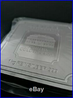 Rare 1kg Geiger Fine Silver Square Bullion Sealed Immaculate