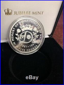 Rare 2017 Princess Diana Solid Silver 5oz £5 Coin Jubilee Mint