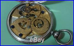 Rare Antique Quig Dynasty era, Duplex pocket watch, solid silver case