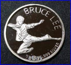 Rare Bruce Lee Silver Round 1970's Solid Pure Silver 1 oz 999.999 Limited Coin