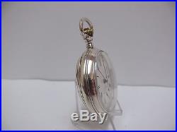 Rare Chronograph Pocket Watch Solid Silver Case 0.800 Open Face, No Reserved