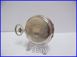 Rare Chronograph Pocket Watch Solid Silver Case 0.800 Open Face, No Reserved