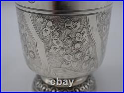 Rare Engraved Tulip Cup In Solid Silver, France, 18th Century Paris