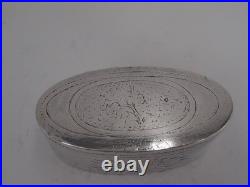 Rare Oval Silver Snub Box France 18th Century Paris 1762