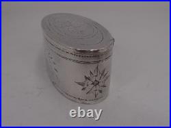 Rare Oval Silver Snub Box France 18th Century Paris 1762