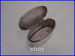 Rare Oval Silver Snub Box France 18th Century Paris 1762