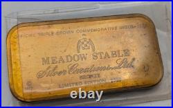 Rare Secretariat Triple Crown Winner Solid Bronze Ingot Set Silver Creations Ltd