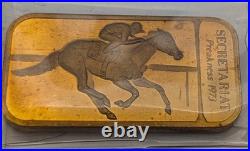 Rare Secretariat Triple Crown Winner Solid Bronze Ingot Set Silver Creations Ltd