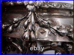 Rare Set Of 4 Salt Rooms In Solid Silver, Minerva Hallmark, Mascaron Decor