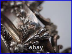 Rare Set Of 4 Salt Rooms In Solid Silver, Minerva Hallmark, Mascaron Decor