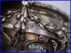 Rare Set Of 4 Salt Rooms In Solid Silver, Minerva Hallmark, Mascaron Decor